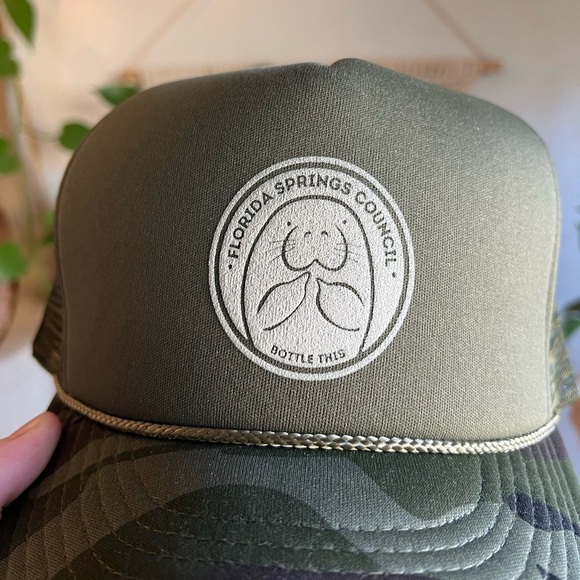 Florida Springs Council Trucker Hat – Camo Mesh Snapback, Cobra Brand, One Size - Picture 3 of 10